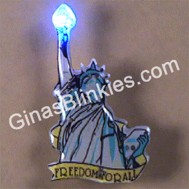 Blinky Lights - Americana - Statue of Liberty - Red, White & Blue