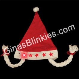 Blinky Lights - Accessories - Body Lights - Christmas - Santa Hat - Braided Stars