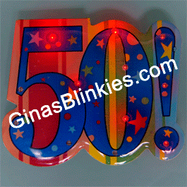 Blinky Lights - Happy Birthday - 50th