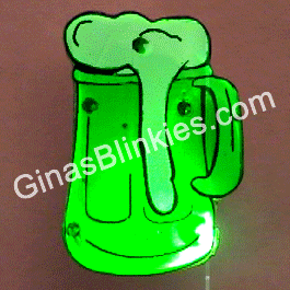 LED Blinky Lights - St/ Patricks Day - Green Beer Mug